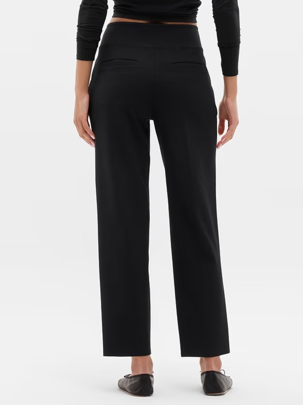 Athleta Endless High Rise Pant Black 12 Tapered Straight Leg Semi-Fitted Travel - Picture 2 of 16